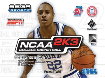 NCAA College Basketball 2K3 (USA) screen shot title